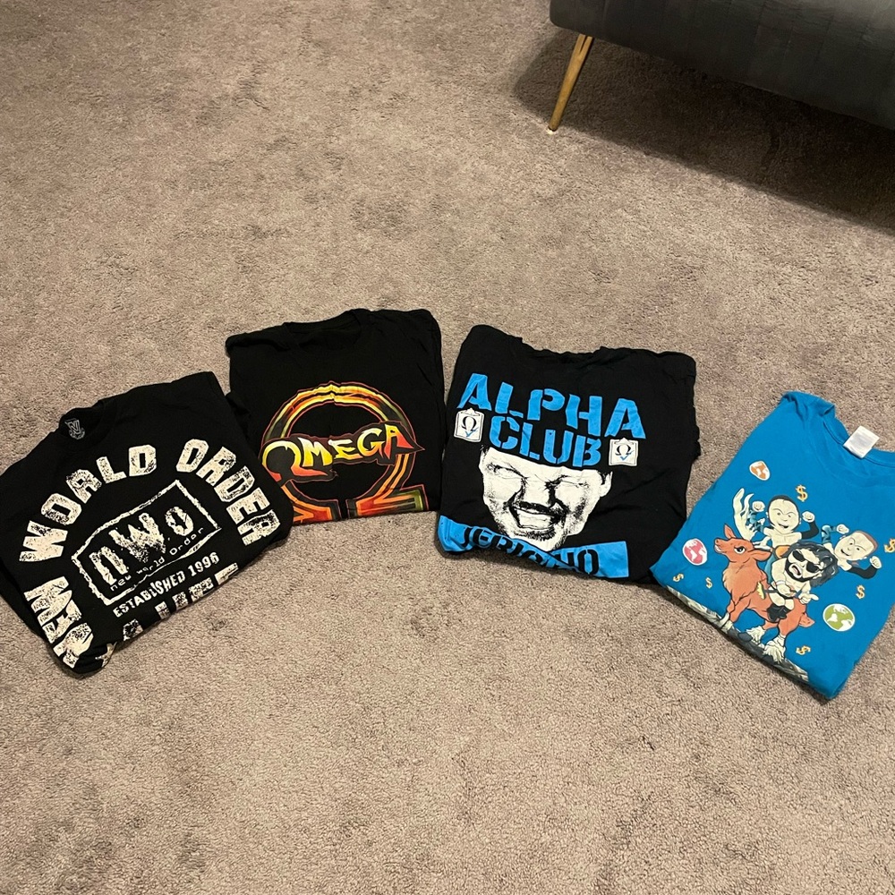 Bundle of 4 wrestling tees